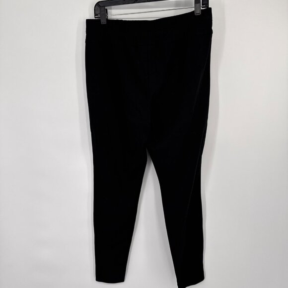 J.Jill Womens Ponte Leggings Black size Medium faux leather trim - Picture 6 of 12